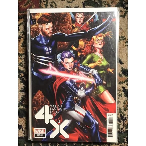 X-Men + Fantastic Four #1 - 4 (2020 Marvel) Complete Series Of 4 Terry Dodson - Picture 5 of 5